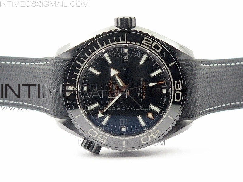 Planet Ocean 45.5mm Deep Black Real Ceramic VSF 1:1 Best Edition on Black Nylon Strap A8906 Super Clone